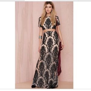 For Love and Lemons Etheral maxi set XS.